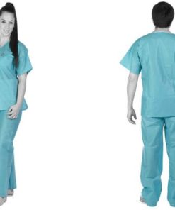 disposable scrubs blue x large