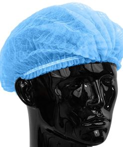 plastic theatre mop caps blue small
