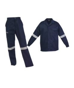 Dromex - Navy Blue Overall ( 2 piece ) with reflective size 52 Poly cotton