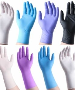 hot pink latex gloves