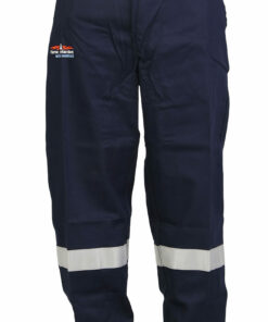 Navy / Lime Reflective trouser 65/35 cotton size 50