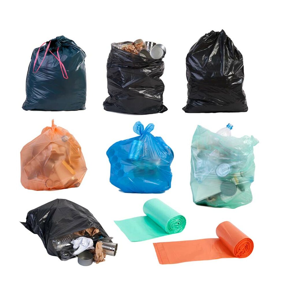 clear plastic garbage bags MedQ