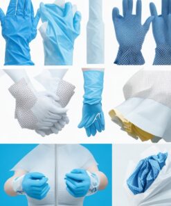 blue plastic isolation apron