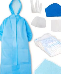 Disposable sterile coveralls green small