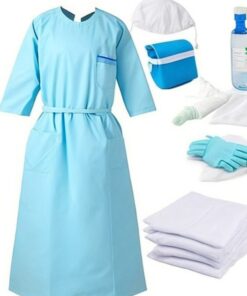 Disposable sterile coveralls blue