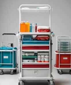 stainless steel medical instrument trolley