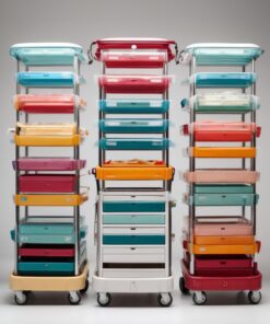 medical cart with drawers on wheels