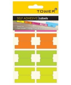 Self-Adhesive Tabs - 37 x 49mm - Fluorescent Colours - 1 Pack - SATF