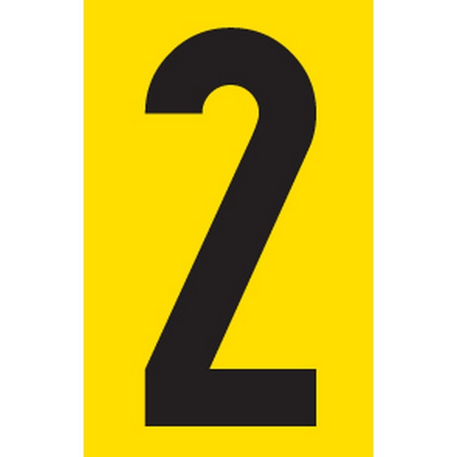 Adhesive Signs - No. 1 - Black-Yellow - 55 x 90mm - SIGNA55-1