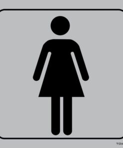 Aluminium Sign - Ladies Toilet - 150 x 150mm - SIGNALLT