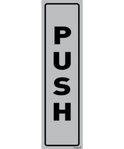 Aluminium Sign - Push Vertical - 180 x 50mm - SIGNALPUS(D)
