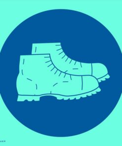 Photoluminescent Sign - Foot Protection - 190 x 190mm - SIGNPFP190