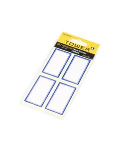 Book Labels - 3,4 x 7 cm - 24's - White with Blue Border - 1 Pack - BB376524
