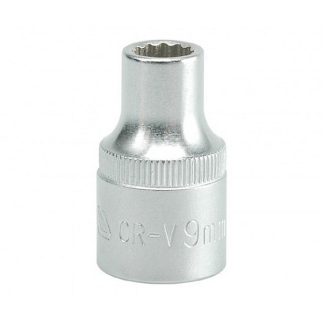 Bi-hex Socket - 12 Point - Chrome Vanadium - 1/2" Connector - Standard Length - 9mm - YT-1271