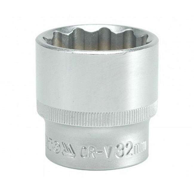 Bi-hex Socket - 12 Point - Chrome Vanadium - 1/2" Connector - Standard Length - 32mm - YT-1292