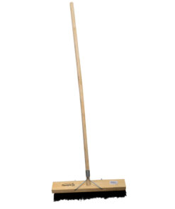 Platform Broom - Complete - Black Coco Fibre - Wooden Handle - 88 Grip - 46cm - Pack of 3 - F3251