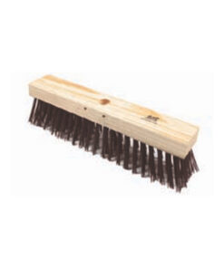 Gutter Sweeper Broom - Head Only - Stiff Brown PVC Fibre (1.5mm) - 37.5cm - Pack of 12 - F3109
