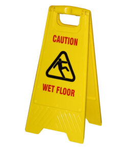 Warning Sign - Wet Floor - Cleaning - Yellow - Pack of 10 - F7777