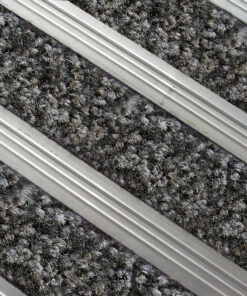 Heavy Duty Mat System - Dm Aluminium Linking Joints - Alba Insert - 3mm Foam Backing - 12mm High - per m2 - Anthracite - DMA010003