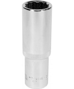 Bi-hex Deep Socket - 12 Point - Chrome Vanadium - 1/2" Connector - 76mm Length - 18mm - YT-12940