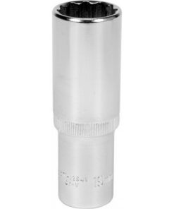 Bi-hex Deep Socket - 12 Point - Chrome Vanadium - 1/2" Connector - 76mm Length - 19mm - YT-12941