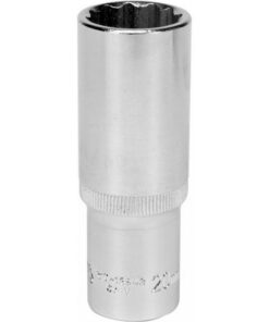 Bi-hex Deep Socket - 12 Point - Chrome Vanadium - 1/2" Connector - 76mm Length - 20mm - YT-12942