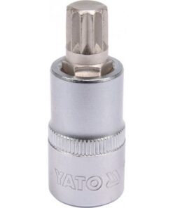 Spline Bit Socket - Chrome Vanadium - 1/2" Connector - Standard Length - M12 x 50mm - YT-04344