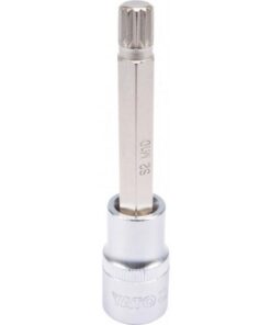 Spline Bit Socket - Chrome Vanadium - 1/2" Connector - Long - M10 x 100mm - YT-04353