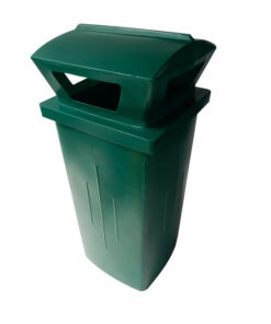 Litter Bin with Lid - Pavement - Plastic - 89L - 39 x 34 x 67 cm - LB032A