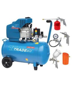 Compressor with Air Tool Kit - Lubricated - 50L - 1.5kW - 2.0HP - 5 Piece - MCFRC109