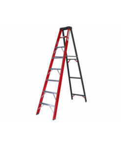 Fibreglass Single Sided Ladder - Industrial A-Frame - 8 Steps - 2.4m - FGS8