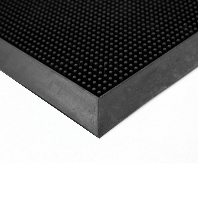 Rubber Doormat - Fingertip Dirt Scraping Entrance Mat - 150 x 90 x 1.1 cm - Black - FT010006