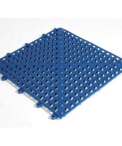 Floor Tile - Flexi-Deck Interlinking Anti-Slip Drainage PVC Mat - 30 x 30 x 1.3 cm - Blue - Pack of 9 - FD020001