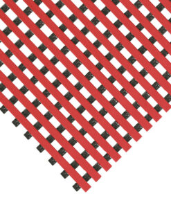 Workplace Mat - DeckStep PVC Anti-Slip Drainage - 120 x 1.15cm - per Linear Metre - Red - DS031210C