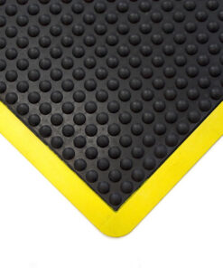 Rubber Mat - Bubblemat Anti-Fatigue - 90 x 60 x 1.4 cm - Black and Yellow - BF010701