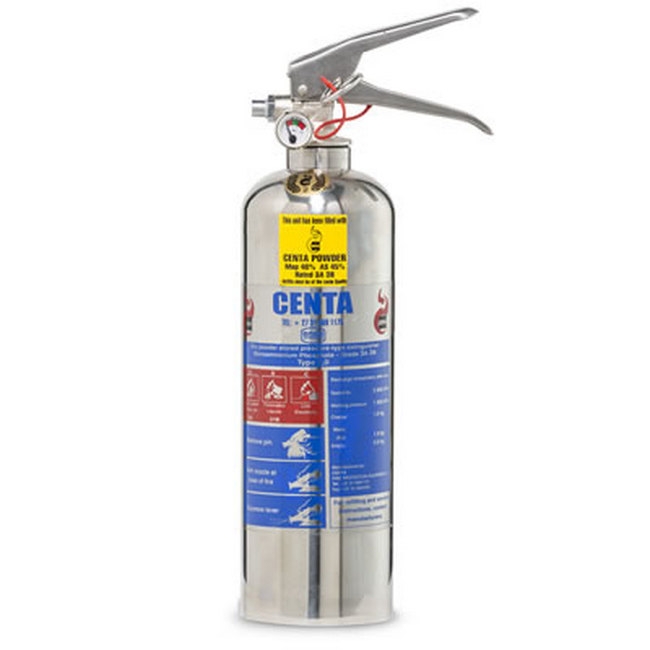 Fire Extinguisher - Full - Stainless Steel - A, B and C Class Fires - 1kg