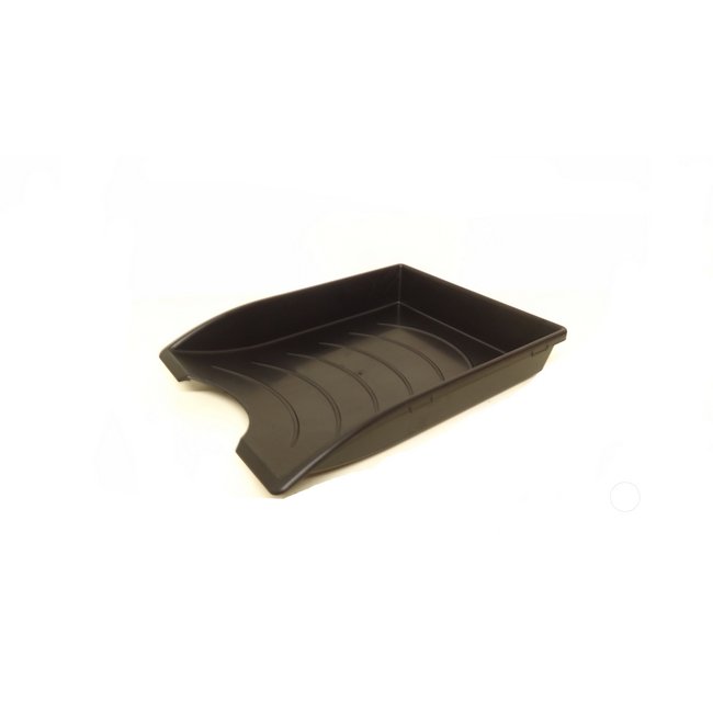 Letter Tray - Plastic - Recycled - Single - 35 x 26 x 6 cm - Black - Pack of 20 - 015LT-RS