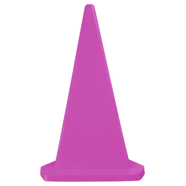 Safety Cone - Triangular - Hard Plastic - Parking Bollard - 100cm - Pink - MBOL1MP