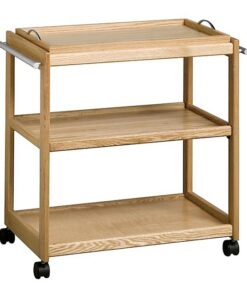 Tea Trolley with Butlers Tray - Contract Wooden Range - 46 x 78 x 79 cm - Oak - WAL892OA