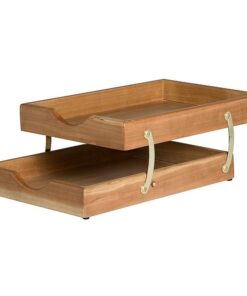Letter Tray - Double - Executive Wooden Range - 345 x 26.8 x 16 cm - Cherry - 921CH