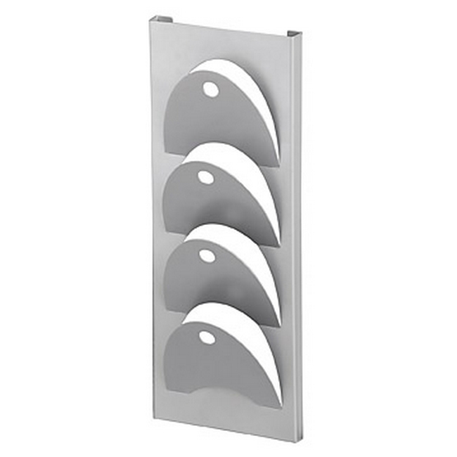 Steel Magazine Holder - Wall Mounted - D-Line - 18 x 20 x 50 cm - Silver - 240SI