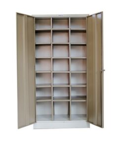 Pigeon Hole Cabinet with Doors - Steel - 21 Compartment - 180 x 90 x 45 cm - PH004-ivorykaroo