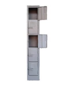 Steel Locker - Metal - 5 Tier - Five Door - 180 x 30 x 45 cm - LOC005-grey