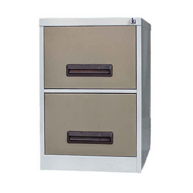 Steel Office Filing Cabinet - 2 Drawer File - Knock Down (Requires Assembly) - 71 x 47 x 63 cm - 2FC01KD-ivorykaroo