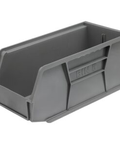 Stack & Hang Parts Storage Bin - Small Plastic Container - Size 5 - 28 x 14 x 13 cm - Grey - BIN-5-GREY