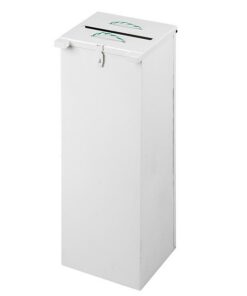 Confidential Bin - Steel - Lockable - Inner - 34 x 34 x 82cm - White - REC012WH