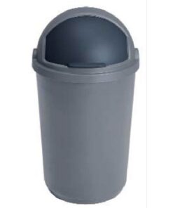 Plastic Rubbish Bin - Push Bin - 50L - Granite - 028GT