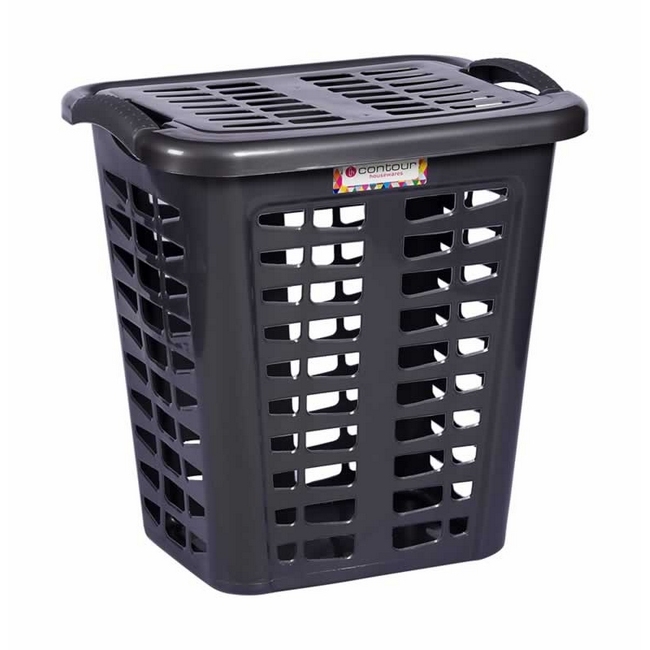 Mega Plastic Laundry Basket - Linen - Colour Options - Pack of 5