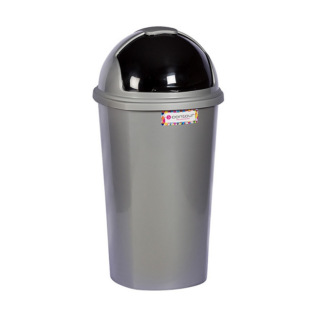 Contour 25L Plastic Dust Bin - Round Swing Lid - Colour Options - Pack of 5
