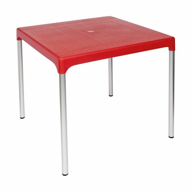 Plastic Square Table - Chelsea - 4 Seater - Colour Options